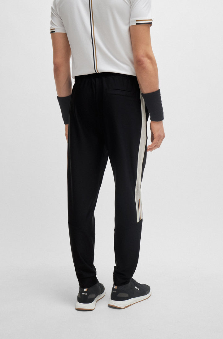 BOSS Regular Fit Jogging Pants in Polyester Mix - HICON MB 2 10257168 01-50506163- Concorde Fashion#color_black-001