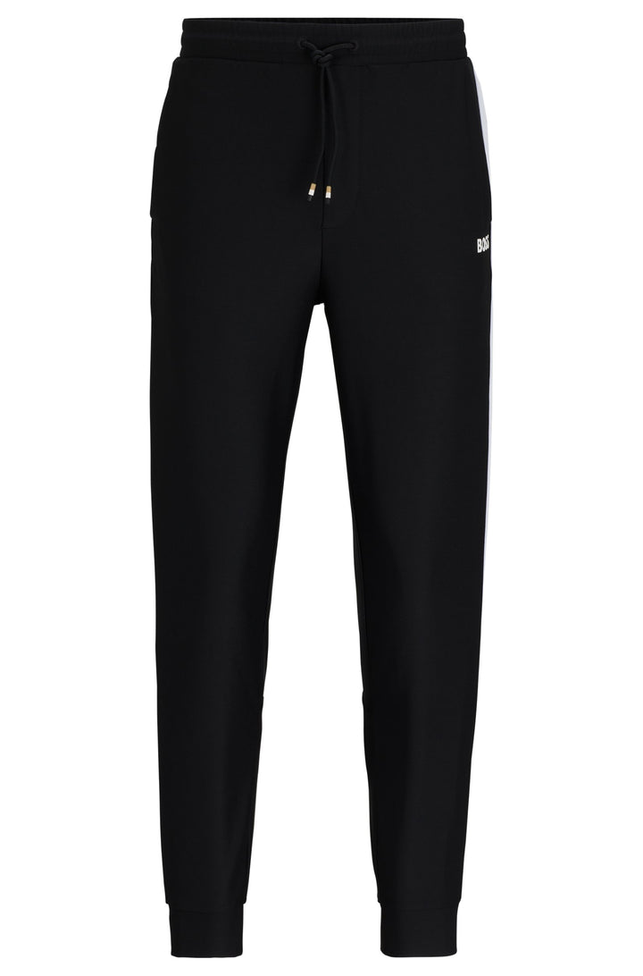 BOSS Regular Fit Jogging Pants in Polyester Mix - HICON MB 2 10257168 01-50506163- Concorde Fashion#color_black-001