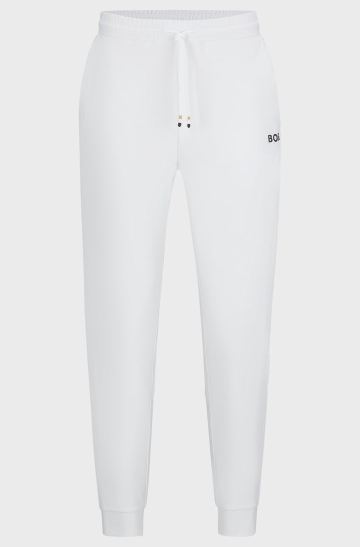 BOSS Regular Fit Jogging Pants in Polyester Mix - HICON MB 2 10257168 01-50506163- Concorde Fashion#color_white-100