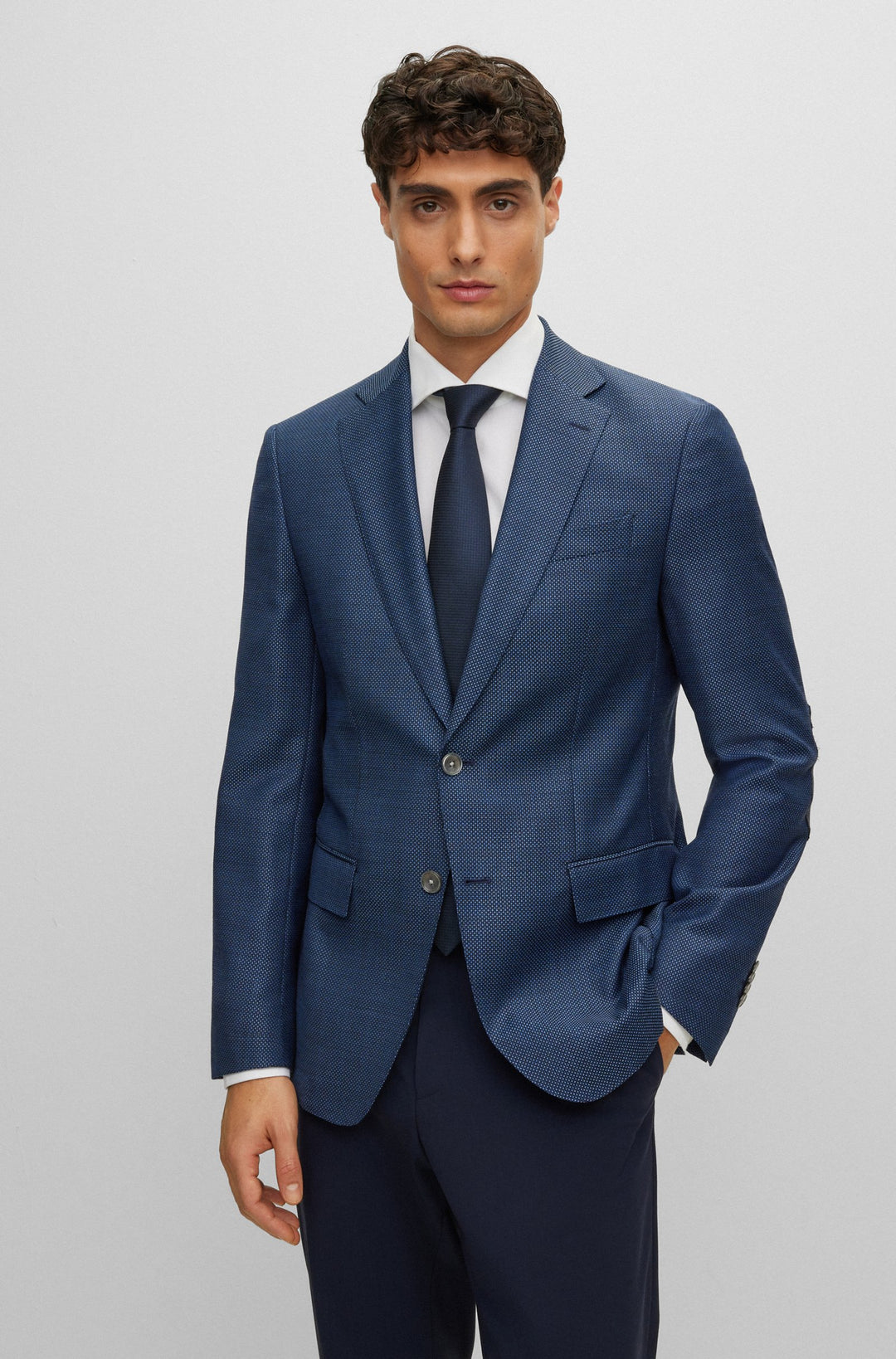 BOSS Formal Jackets Slim Fit - H-HUTSON-ELBOW-233 50509511- Concorde Fashion#color_blue-479