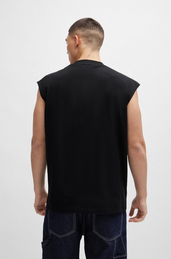 HUGO BLUE Regular Fit T-Shirts in Cotton - NAVERTZ 10257318 01-50509773- Concorde Fashion#color_black-001