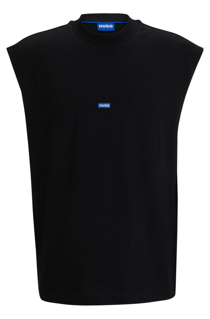 HUGO BLUE Regular Fit T-Shirts in Cotton - NAVERTZ 10257318 01-50509773- Concorde Fashion#color_black-001