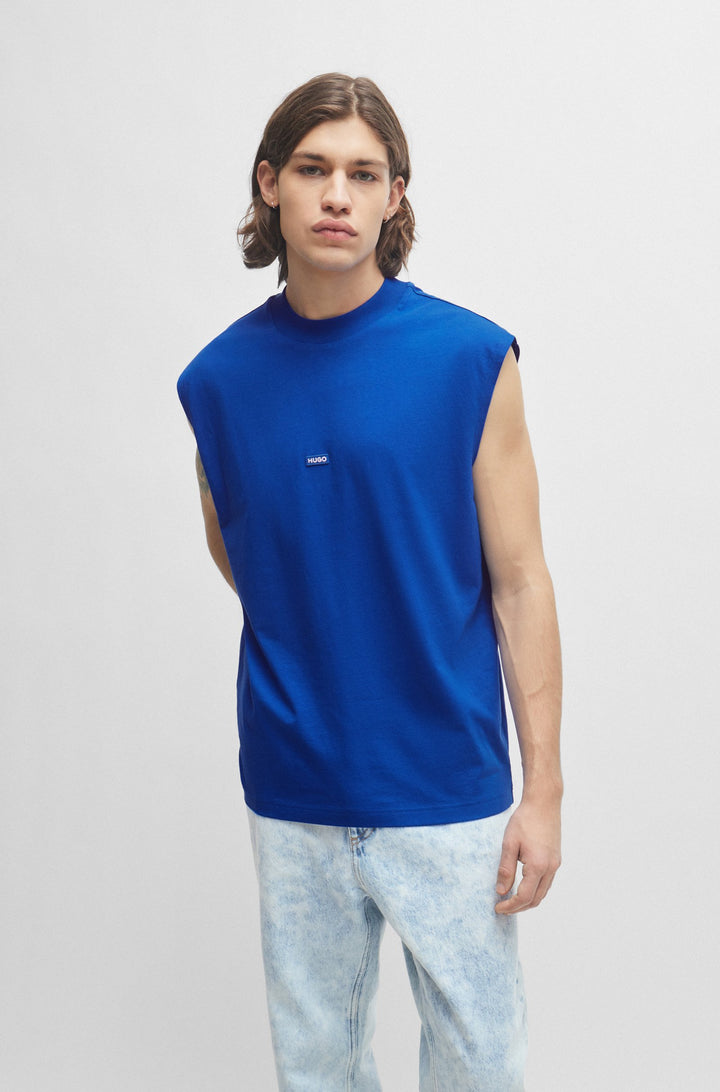 HUGO BLUE Regular Fit T-Shirts in Cotton - NAVERTZ 10257318 01-50509773- Concorde Fashion#color_blue-493