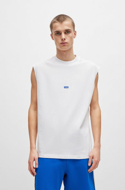 HUGO BLUE Regular Fit T-Shirts in Cotton - NAVERTZ 10257318 01-50509773- Concorde Fashion#color_white-100