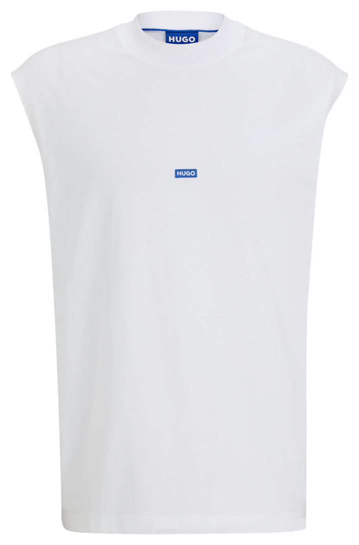 HUGO BLUE Regular Fit T-Shirts in Cotton - NAVERTZ 10257318 01-50509773- Concorde Fashion#color_white-100