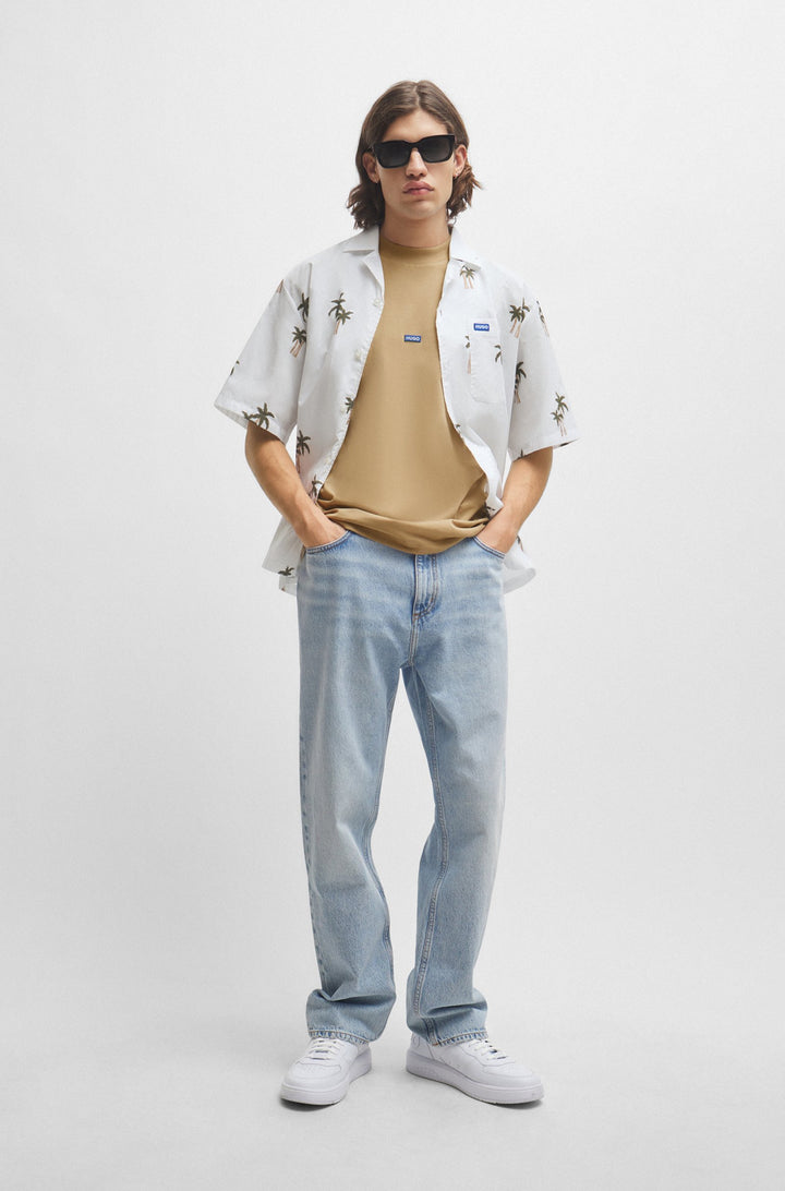 HUGO BLUE Regular Fit T-Shirts in Cotton - NIEROS 10257318 01-50509991- Concorde Fashion#color_beige-269