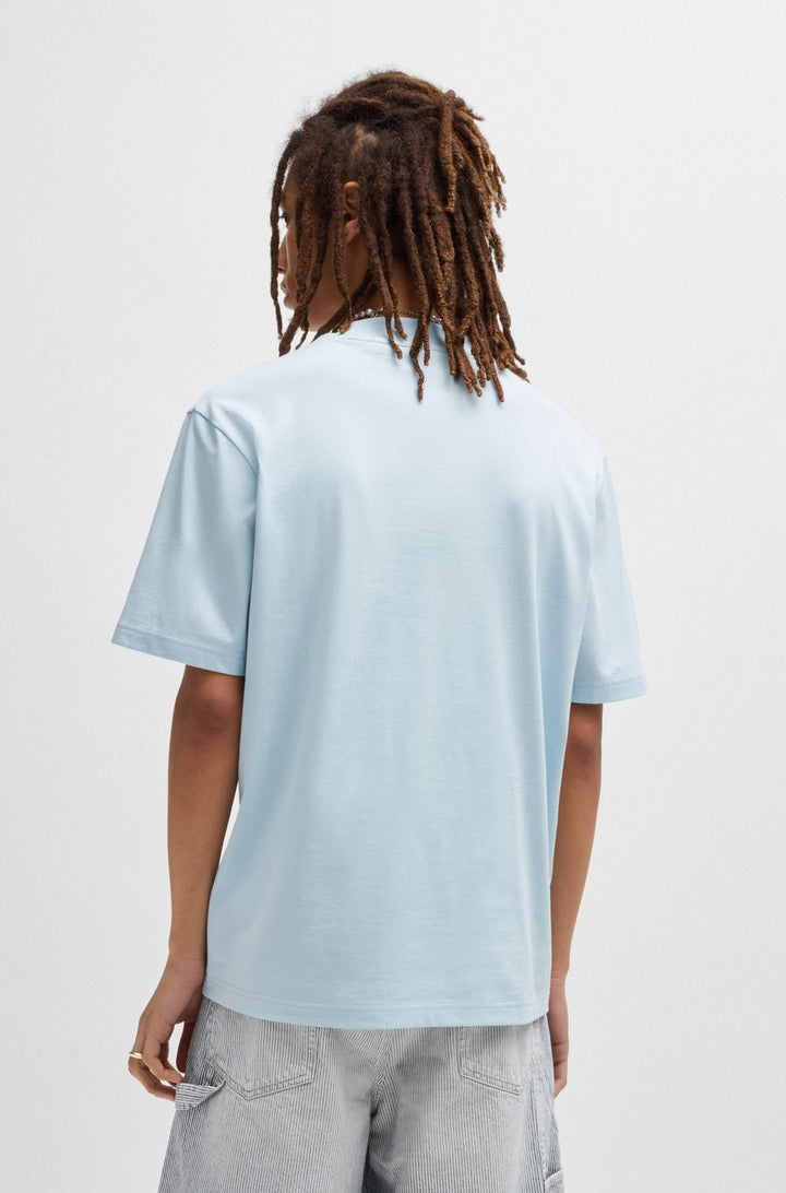 HUGO BLUE Regular Fit T-Shirts in Cotton - NIEROS 10257318 01-50509991- Concorde Fashion#color_blue-487