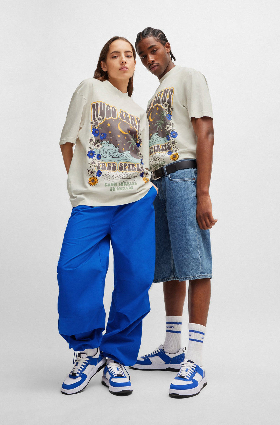 HUGO BLUE Regular Fit T-Shirts in Cotton - NIRITO 10257318 01-50513199- Concorde Fashion#color_white-121