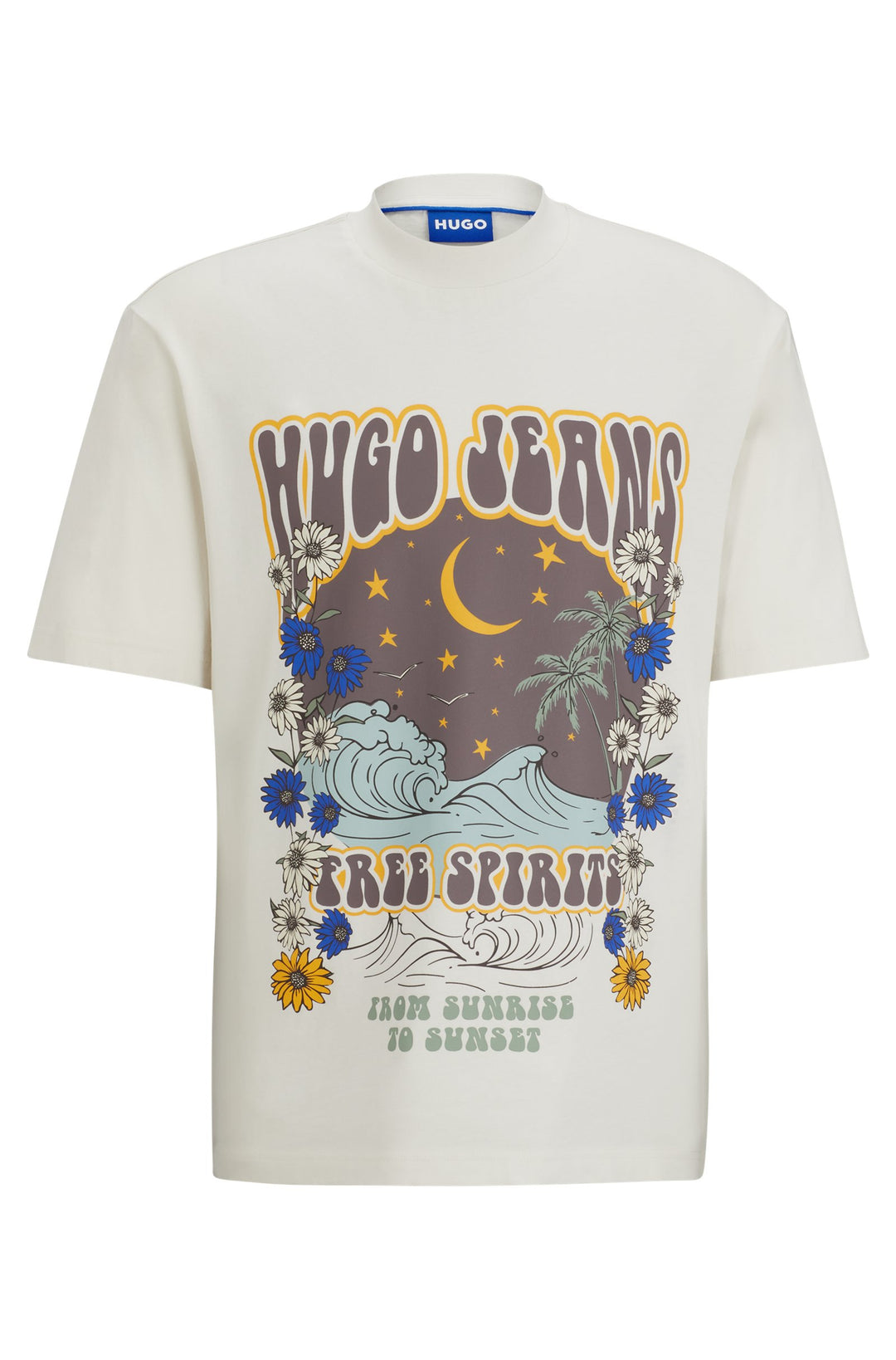 HUGO BLUE Regular Fit T-Shirts in Cotton - NIRITO 10257318 01-50513199- Concorde Fashion#color_white-121