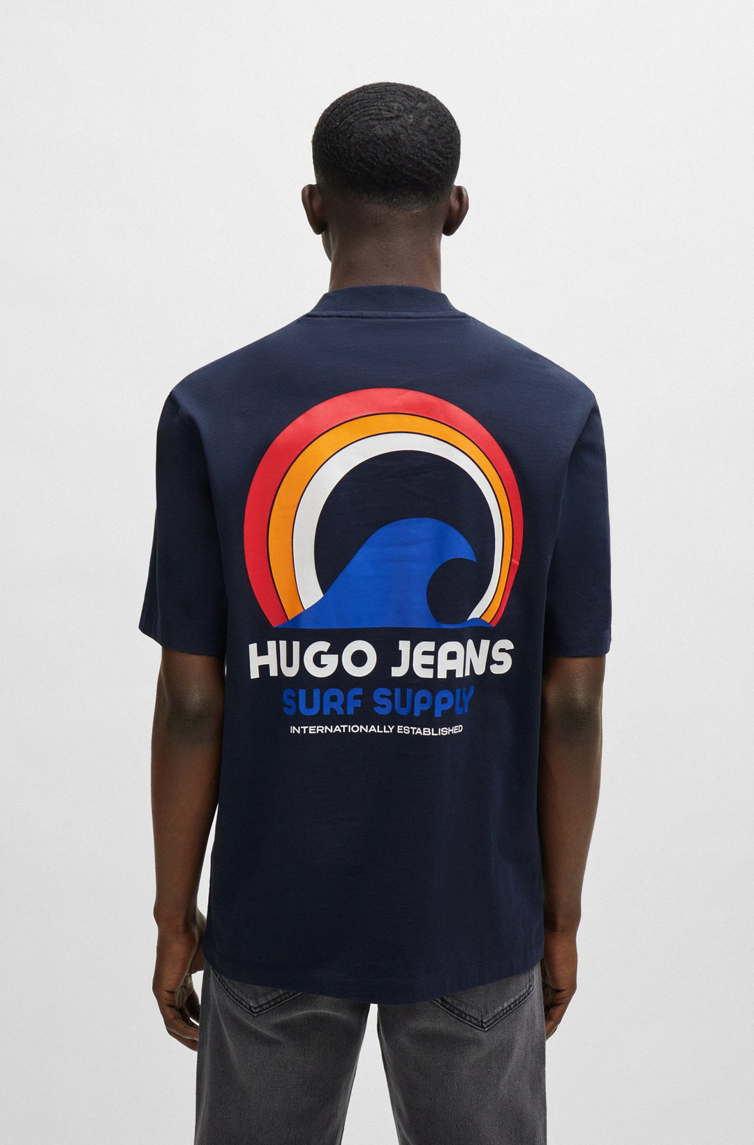 HUGO BLUE Regular Fit T-Shirts in Cotton - NINDLI 10257318 01-50513306- Concorde Fashion#color_navy-405