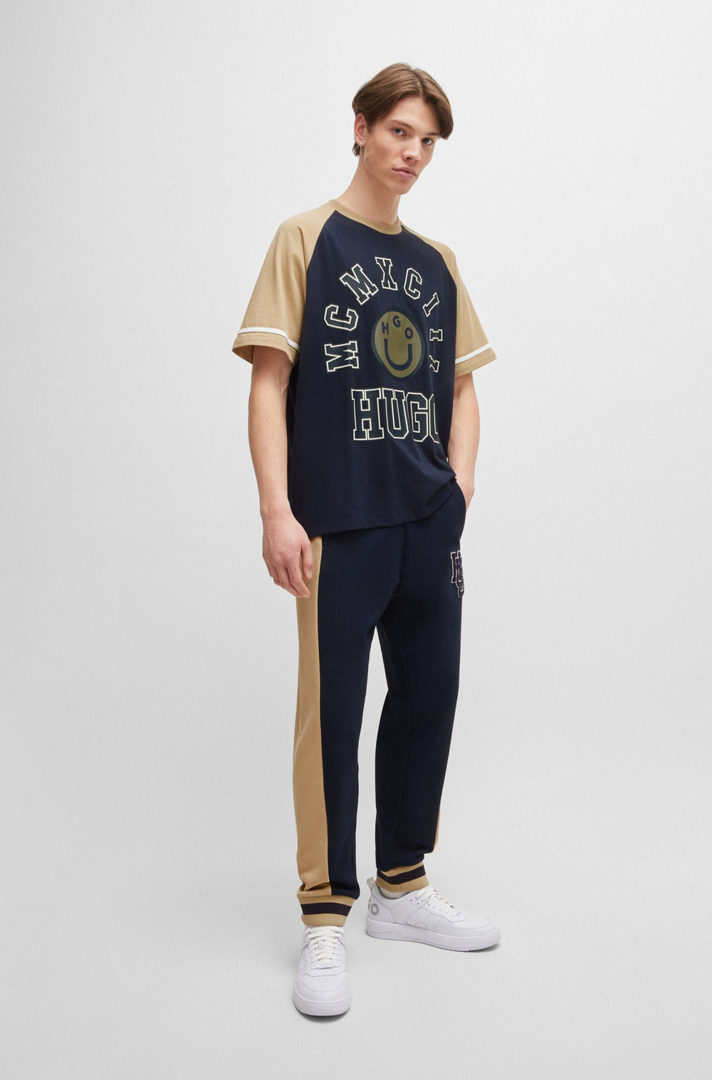 HUGO T-Shirts Loose Fit in Cotton - NACAMOS 10257318 01-50517770- Concorde Fashion#color_navy-405
