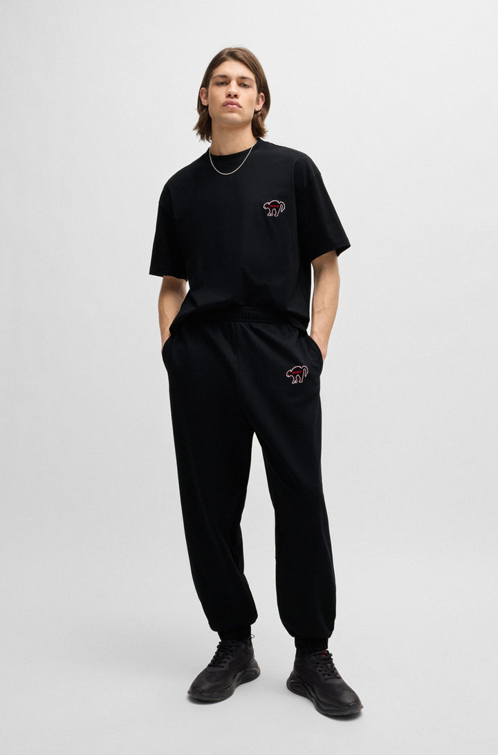 HUGO T-Shirts Relaxed Fit in Cotton - DIMONADE 10257318 01-50518963- Concorde Fashion#color_black-001