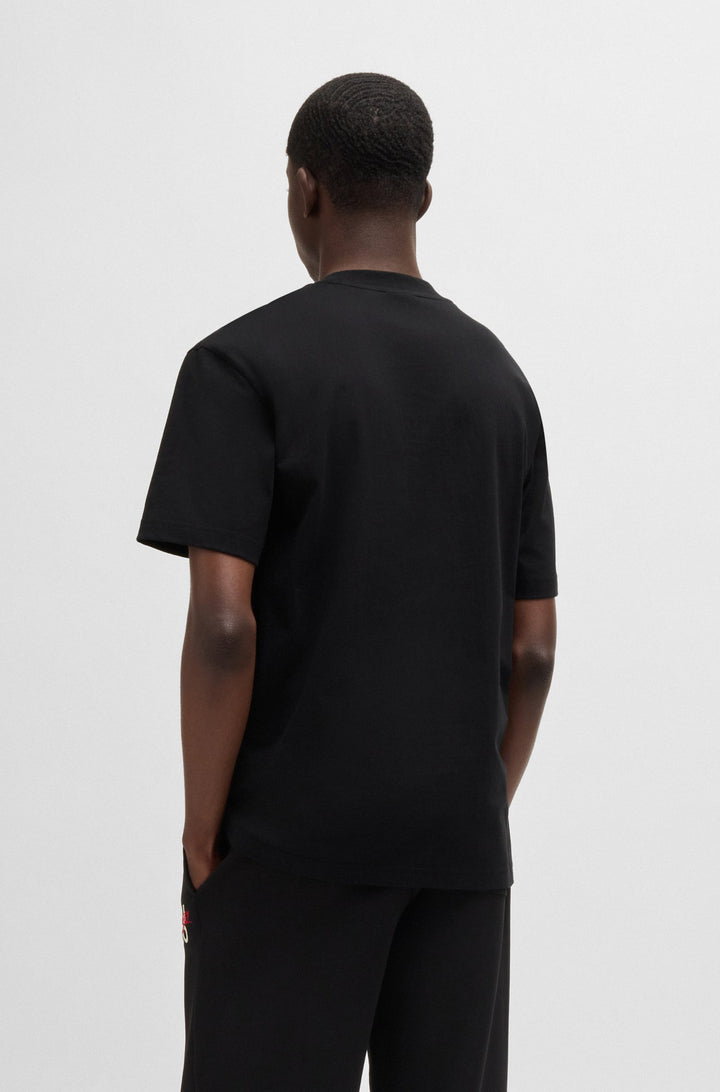 HUGO T-Shirts Relaxed Fit in Cotton - DLONGNY 10257318 01-50521076- Concorde Fashion#color_black-001