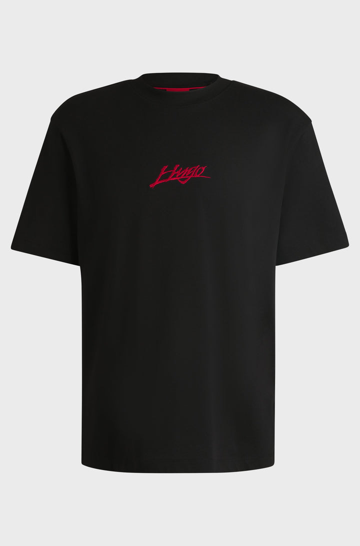 HUGO T-Shirts Relaxed Fit in Cotton - DLOGOTEE 10257318 01-50527926- Concorde Fashion#color_black-001