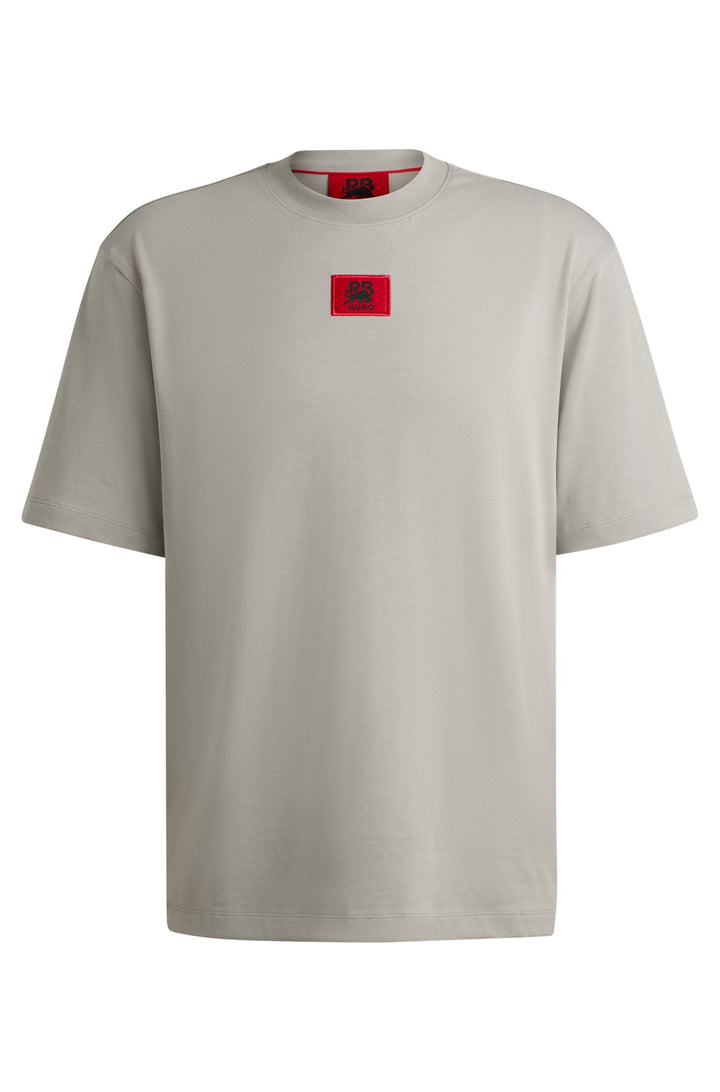 HUGO T-Shirts Relaxed Fit in Cotton - DRAMBOK_RB 10257318 01-50530039- Concorde Fashion#color_grey-035