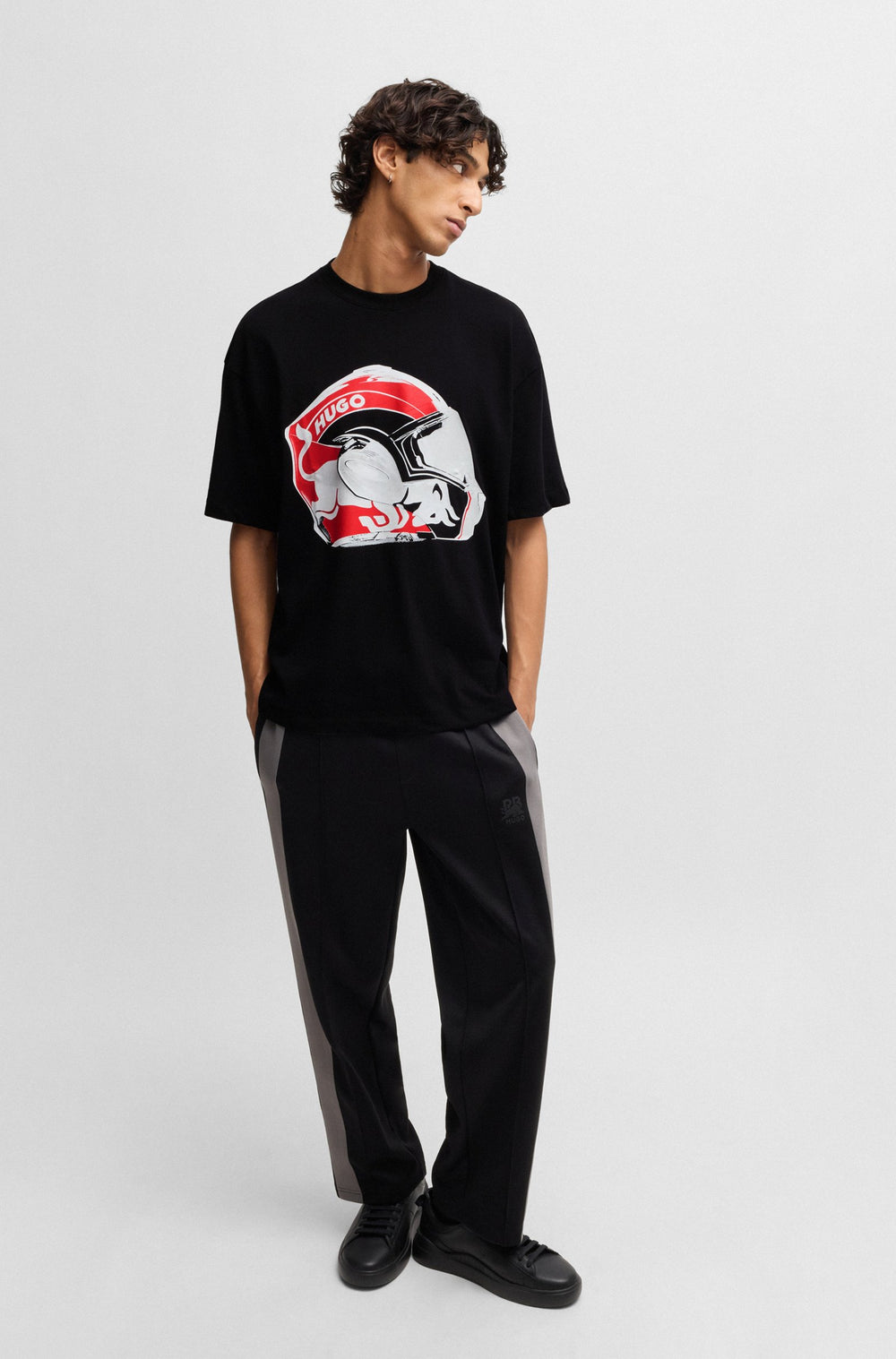HUGO T-Shirts Oversize Fit in Cotton - DIT_RB 10257318 01-50530058- Concorde Fashion#color_black-001