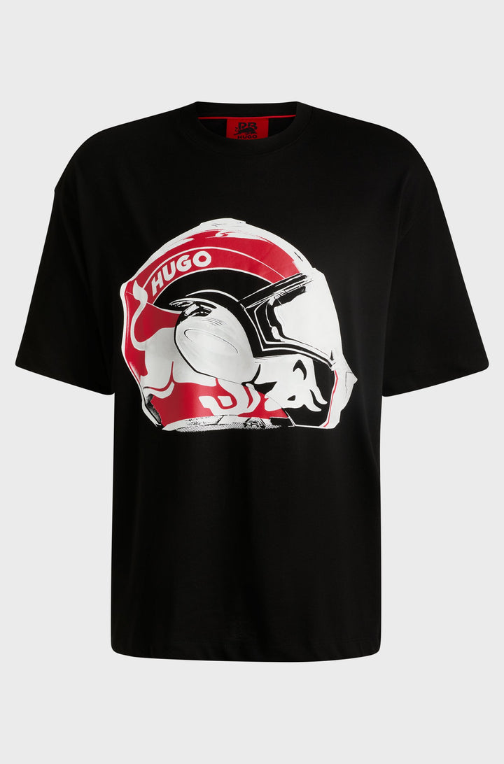 HUGO T-Shirts Oversize Fit in Cotton - DIT_RB 10257318 01-50530058- Concorde Fashion#color_black-001