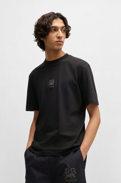 HUGO T-Shirts Relaxed Fit in Cotton - DECKIES_RB 10257318 01-50542766- Concorde Fashion#color_black-001