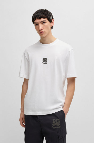 HUGO T-Shirts Relaxed Fit in Cotton - DECKIES_RB 10257318 01-50542766- Concorde Fashion#color_white-100