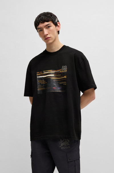 HUGO T-Shirts  in Cotton - DAVELEY_RB 10257318 01-50545125- Concorde Fashion#color_black-001