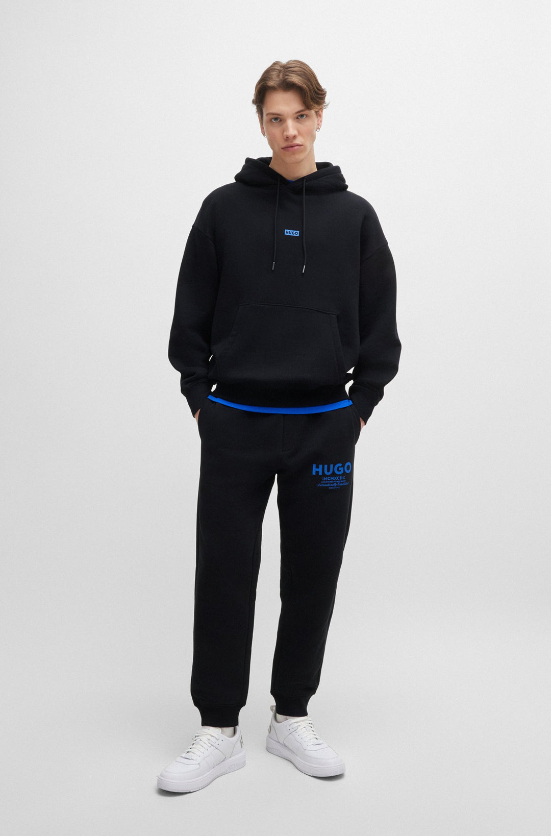 HUGO Hoodies Loose Fit in Cotton - NAZARDO 10257685 01-50510724- Concorde Fashion#color_black-001