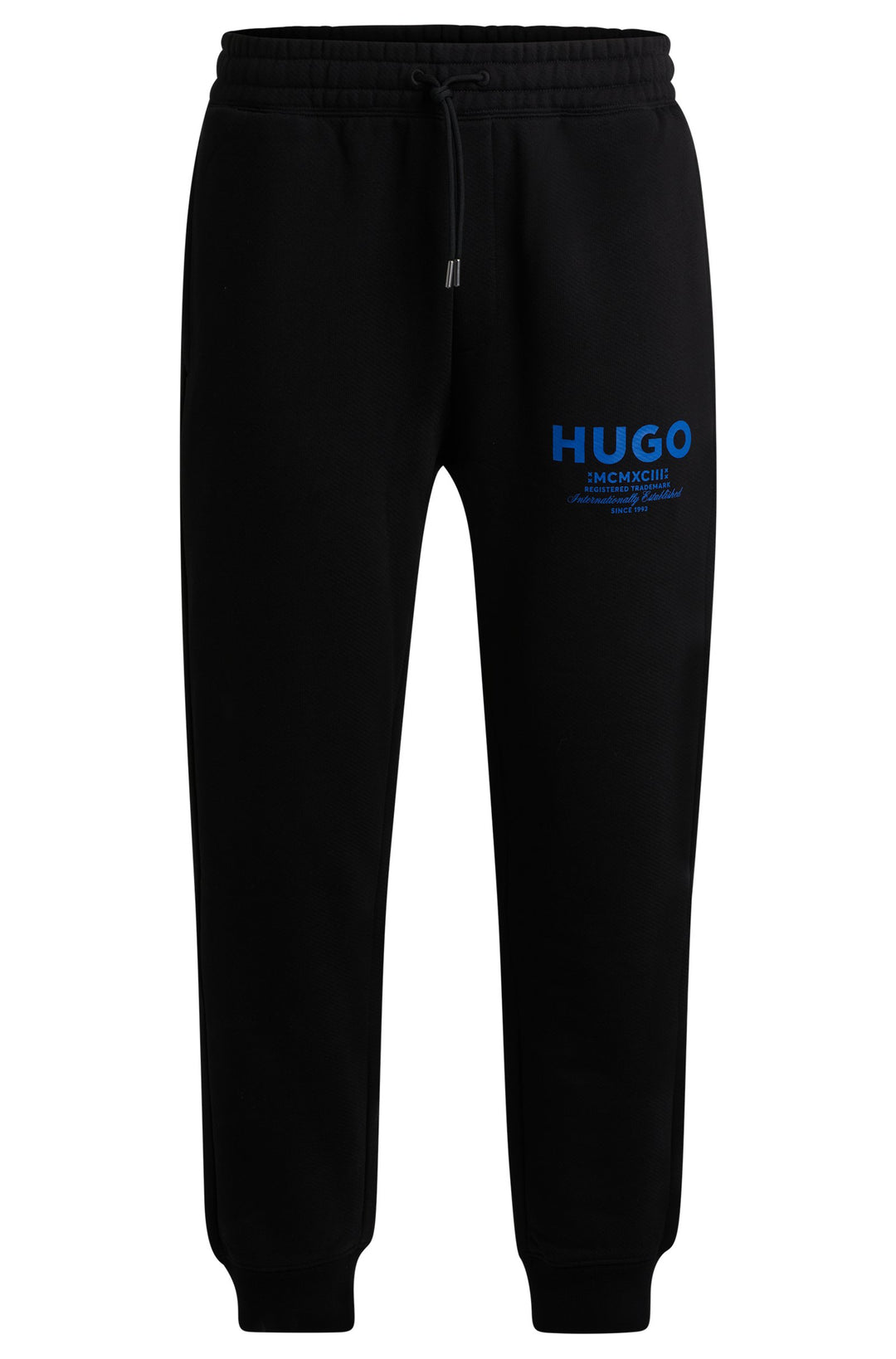 HUGO Jogging Pants Loose Fit in Cotton - NEVEZ 10257685 01-50510734- Concorde Fashion#color_black-001