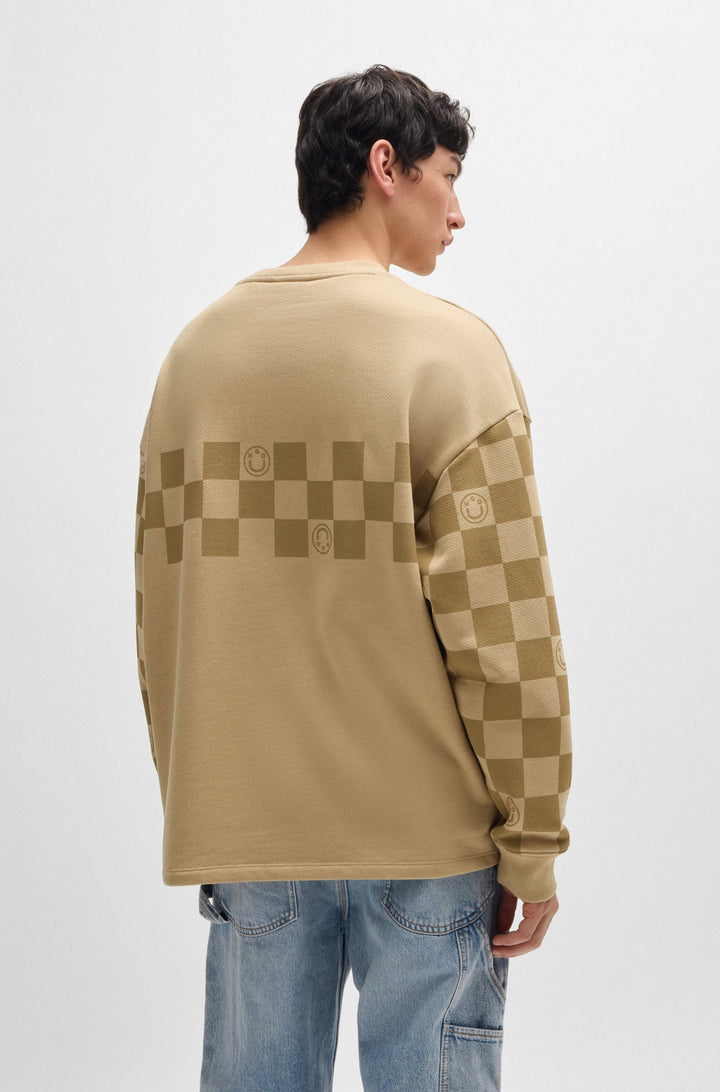 HUGO Sweatshirts Loose Fit in Cotton - NAPLISEO 10257685 01-50518060- Concorde Fashion#color_beige-269