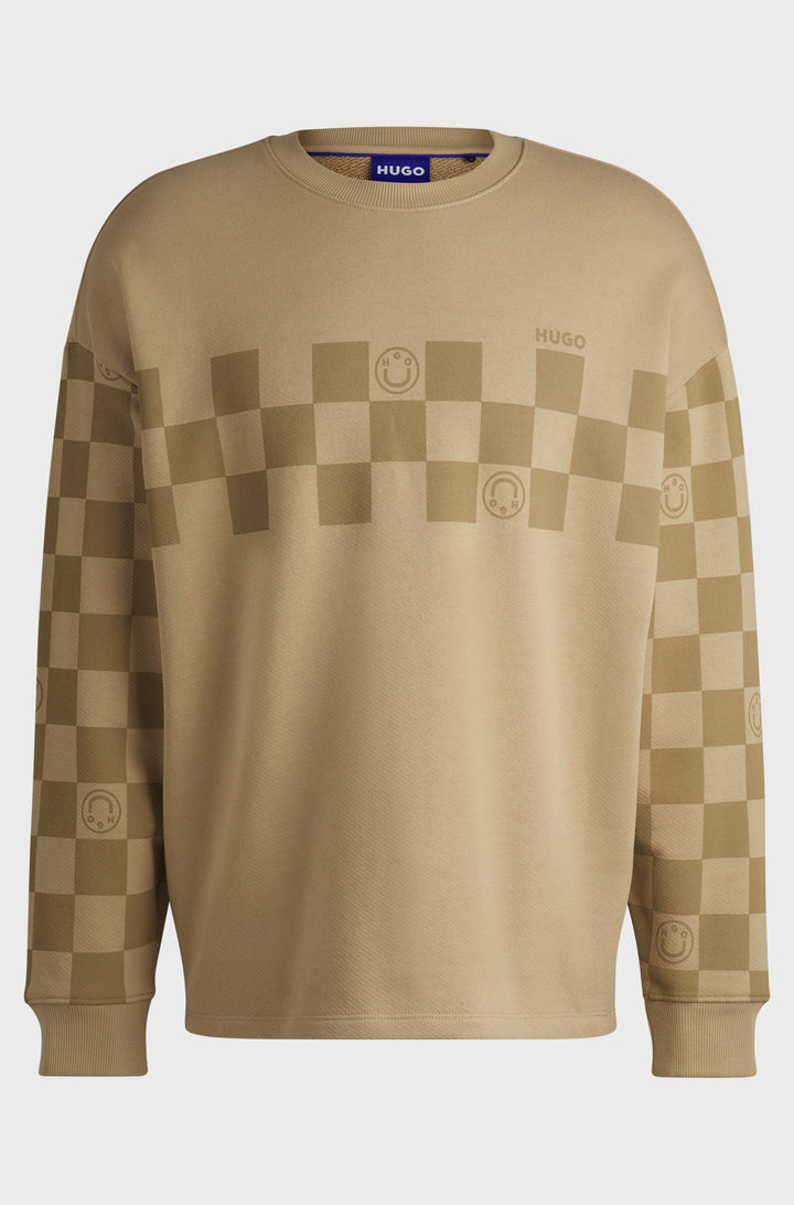 HUGO Sweatshirts Loose Fit in Cotton - NAPLISEO 10257685 01-50518060- Concorde Fashion#color_beige-269