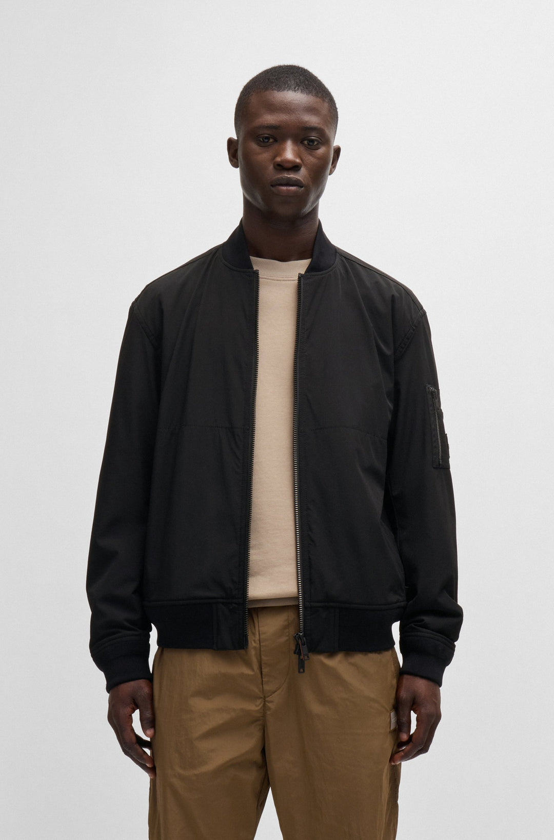 BOSS Casual Jackets Regular Fit in Nylon - OBEAR 10257695 01-50521480- Concorde Fashion#color_black-001