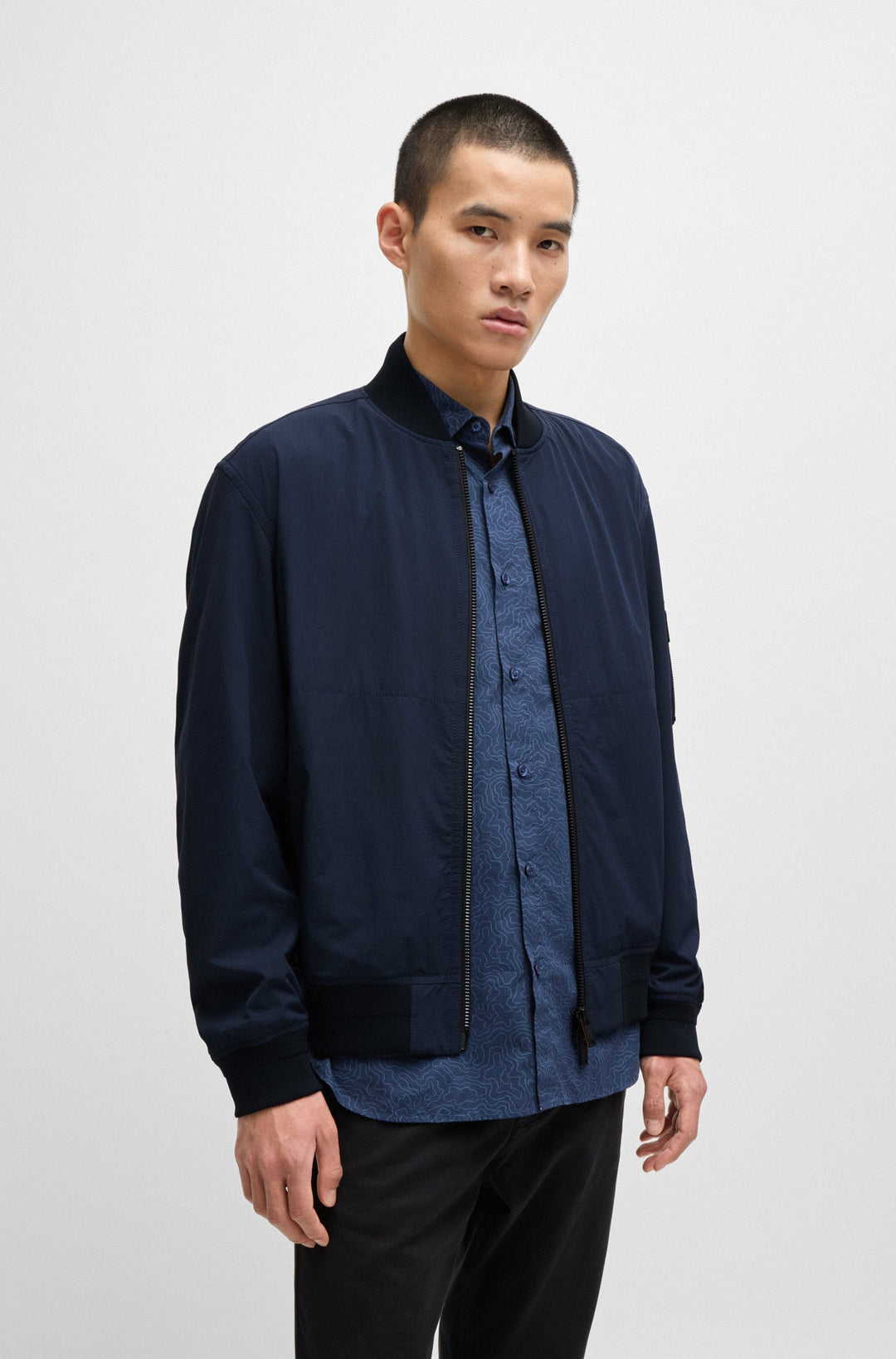 BOSS Casual Jackets Regular Fit in Nylon - OBEAR 10257695 01-50521480- Concorde Fashion#color_navy-404