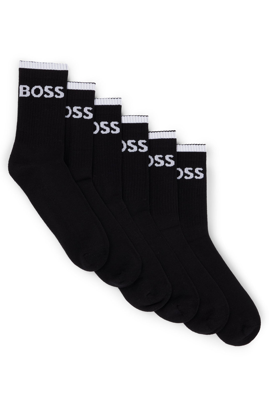 BOSS  Socks in Cotton Mix - 6P QS STRIPE CC 10257762 01-50510168- Concorde Fashion#color_black-001
