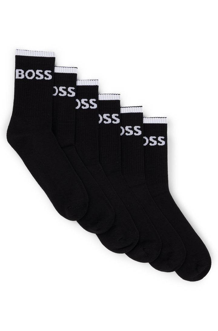 BOSS  Socks in Cotton Mix - 6P QS STRIPE CC 10257762 01-50510168- Concorde Fashion#color_black-001