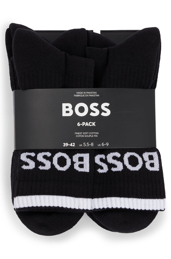 BOSS  Socks in Cotton Mix - 6P QS STRIPE CC 10257762 01-50510168- Concorde Fashion#color_black-001