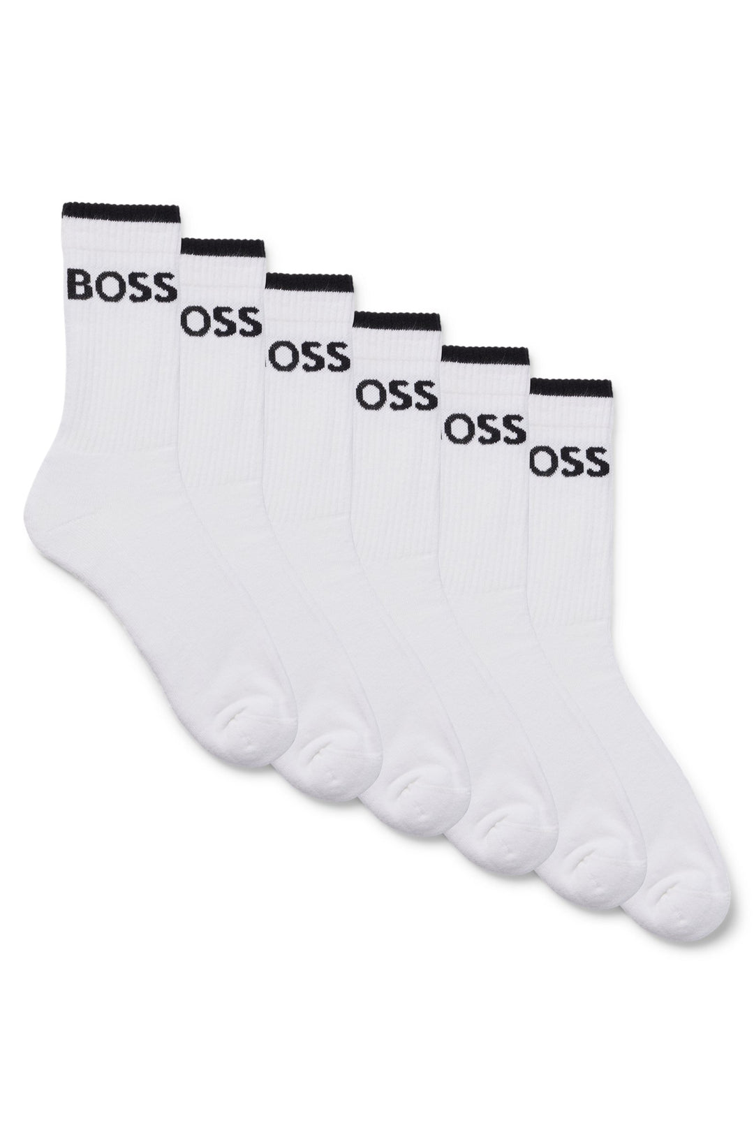 BOSS  Socks in Cotton Mix - 6P QS STRIPE CC 10257762 01-50510168- Concorde Fashion#color_white-100