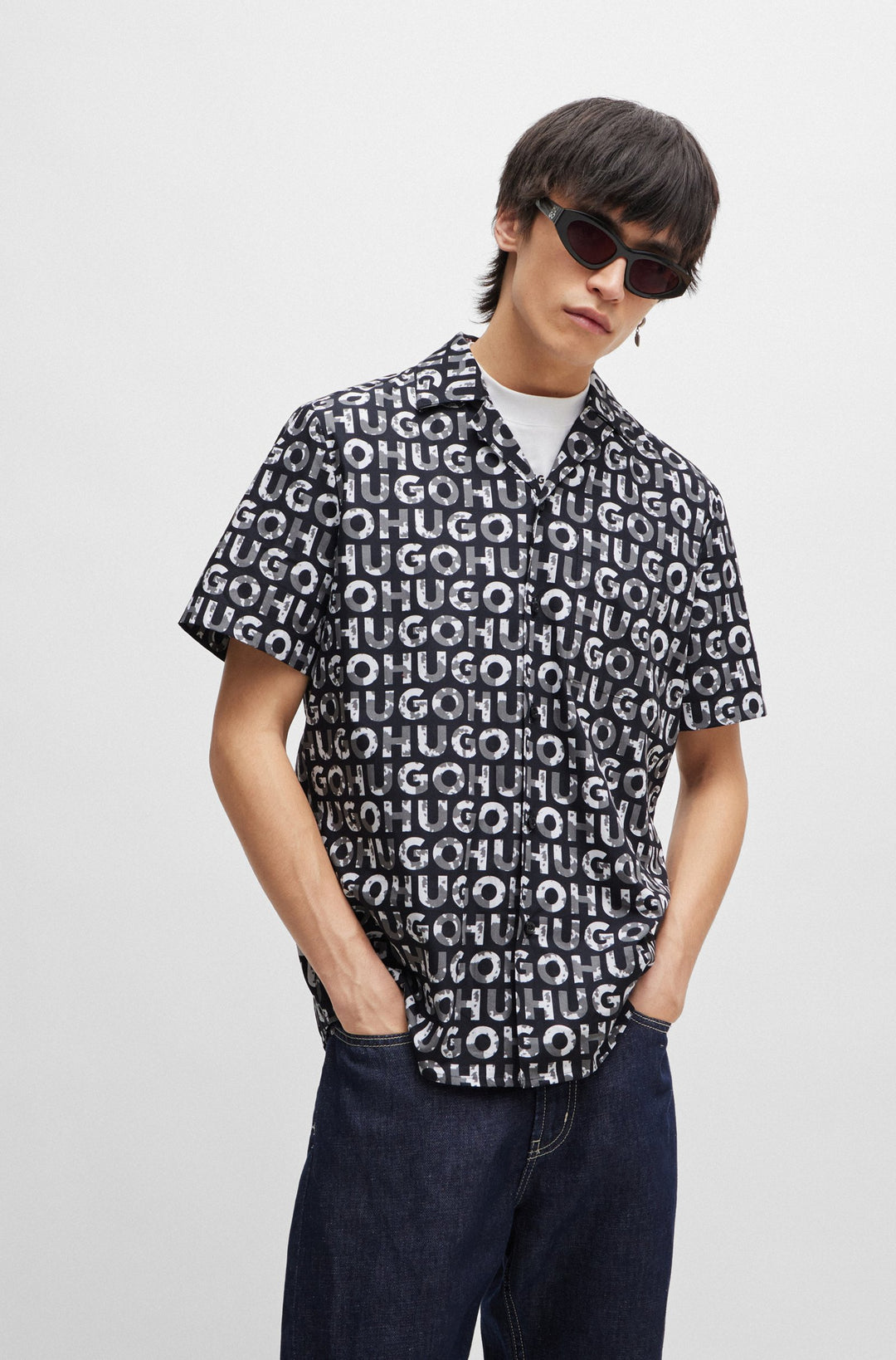 HUGO RED Relaxed Fit Casual Shirts in Cotton - ELLINO 10257826 01-50514146- Concorde Fashion#color_assorted-960