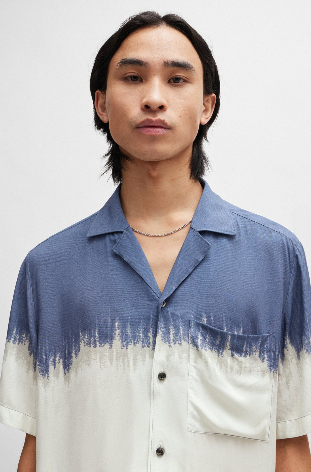 HUGO RED Relaxed Fit Casual Shirts in Viscose - ELLINO 10257827 01-50514145- Concorde Fashion#color_blue-462