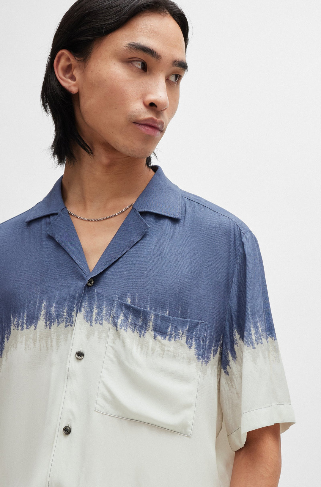 HUGO RED Relaxed Fit Casual Shirts in Viscose - ELLINO 10257827 01-50514145- Concorde Fashion#color_blue-462