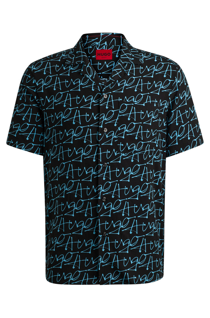 HUGO RED Relaxed Fit Casual Shirts in Viscose - ELLINO 10257843 02-50515364- Concorde Fashion#color_blue-443