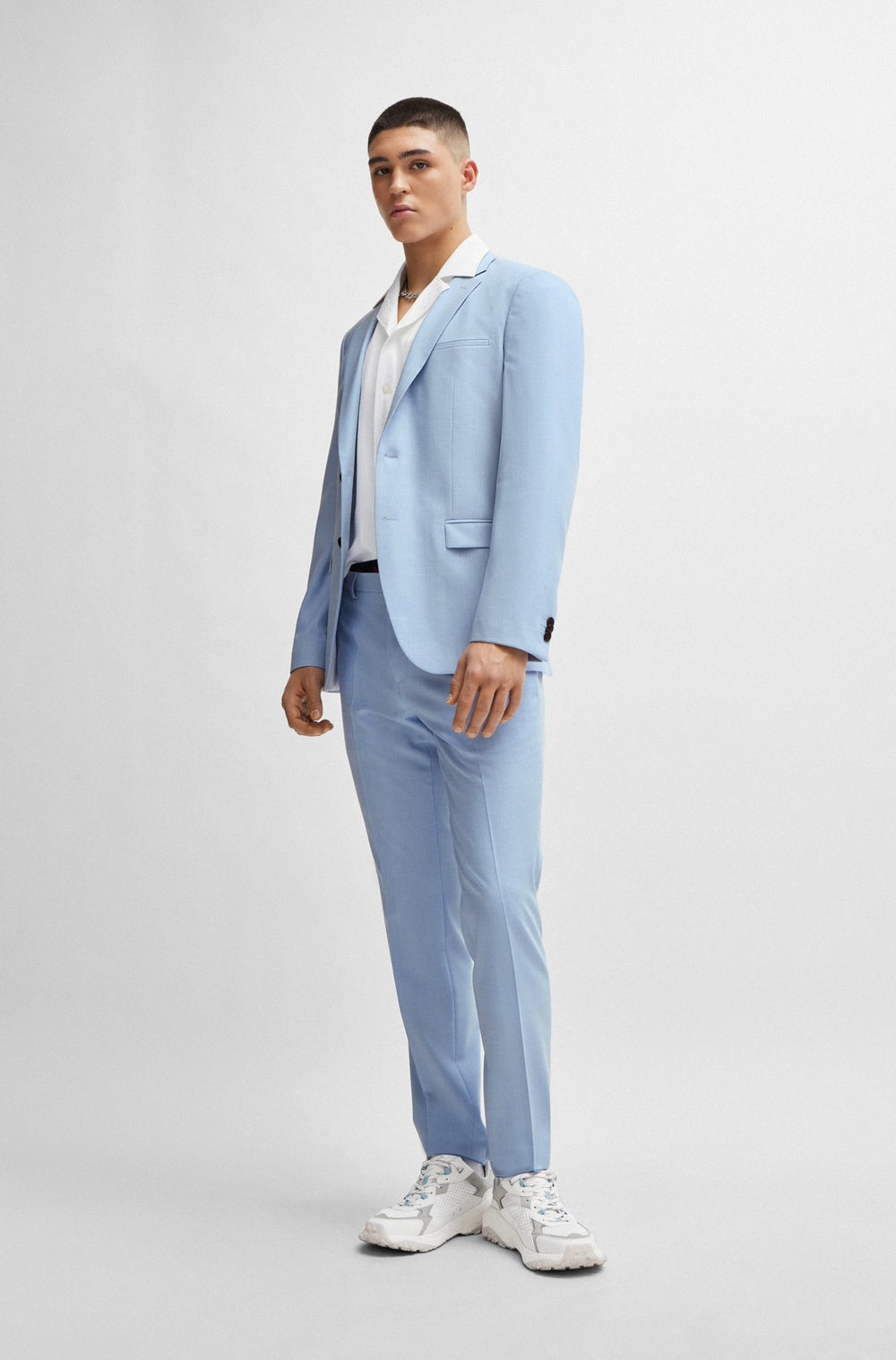 HUGO RED Relaxed Fit Casual Shirts in Cotton Mix - ELLINO 10257846 01-50514173- Concorde Fashion#color_white-199