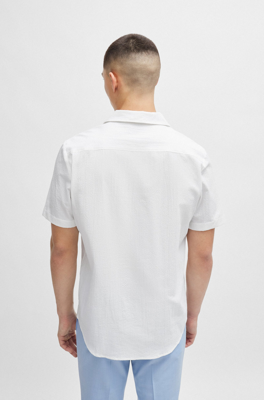 HUGO RED Relaxed Fit Casual Shirts in Cotton Mix - ELLINO 10257846 01-50514173- Concorde Fashion#color_white-199