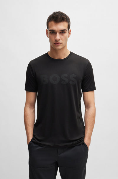 BOSS T-Shirts Slim Fit in Polyester Mix - TEE ACTIVE 10258089 01-50517911- Concorde Fashion#color_black-001