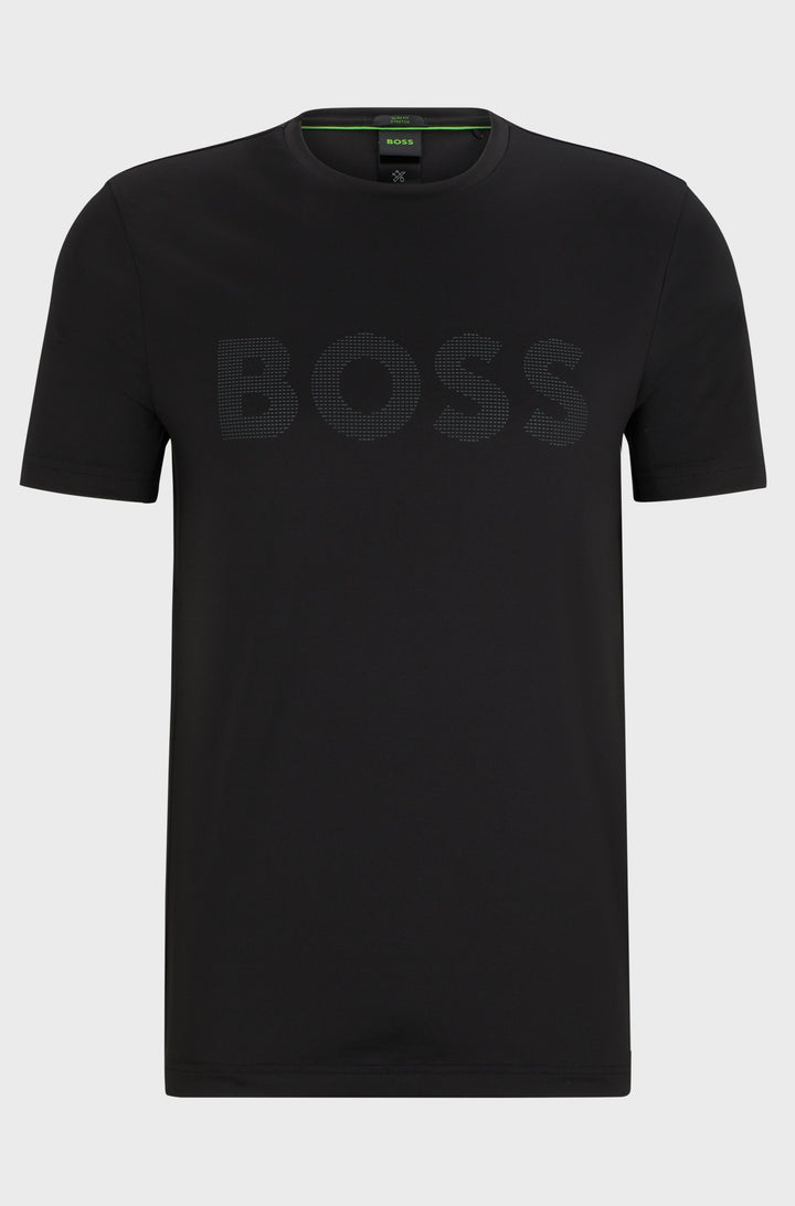 BOSS T-Shirts Slim Fit in Polyester Mix - TEE ACTIVE 10258089 01-50517911- Concorde Fashion#color_black-001