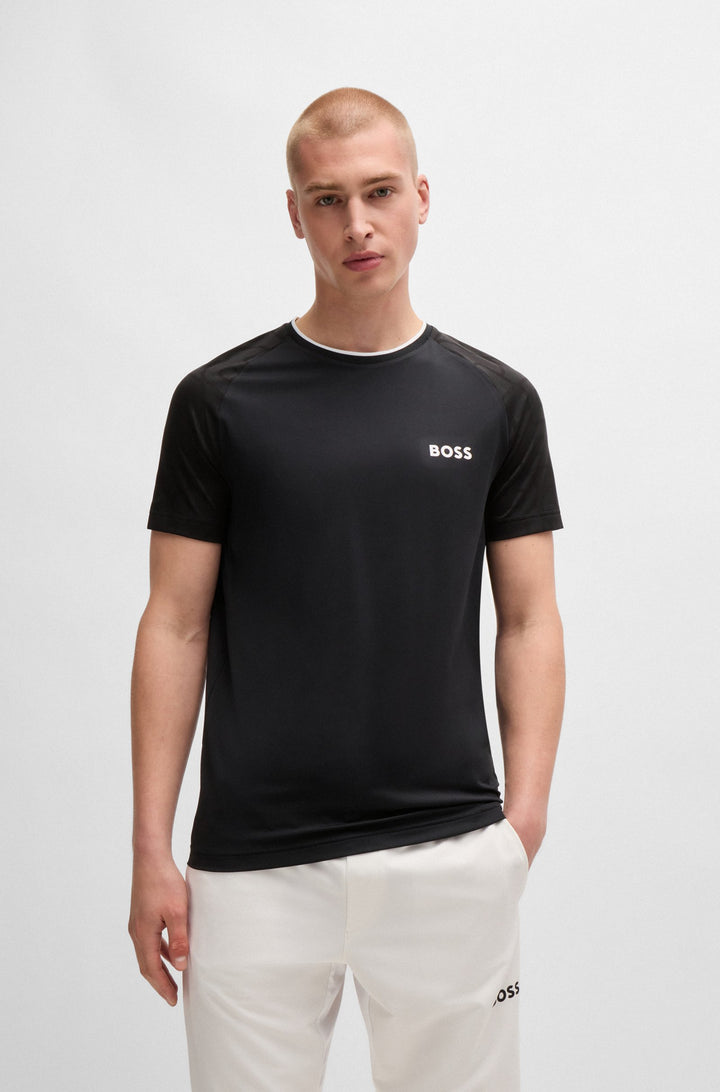 BOSS T-Shirts Slim Fit in Polyester Mix - TEE MB 3 10258089 01-50521983- Concorde Fashion#color_black-001