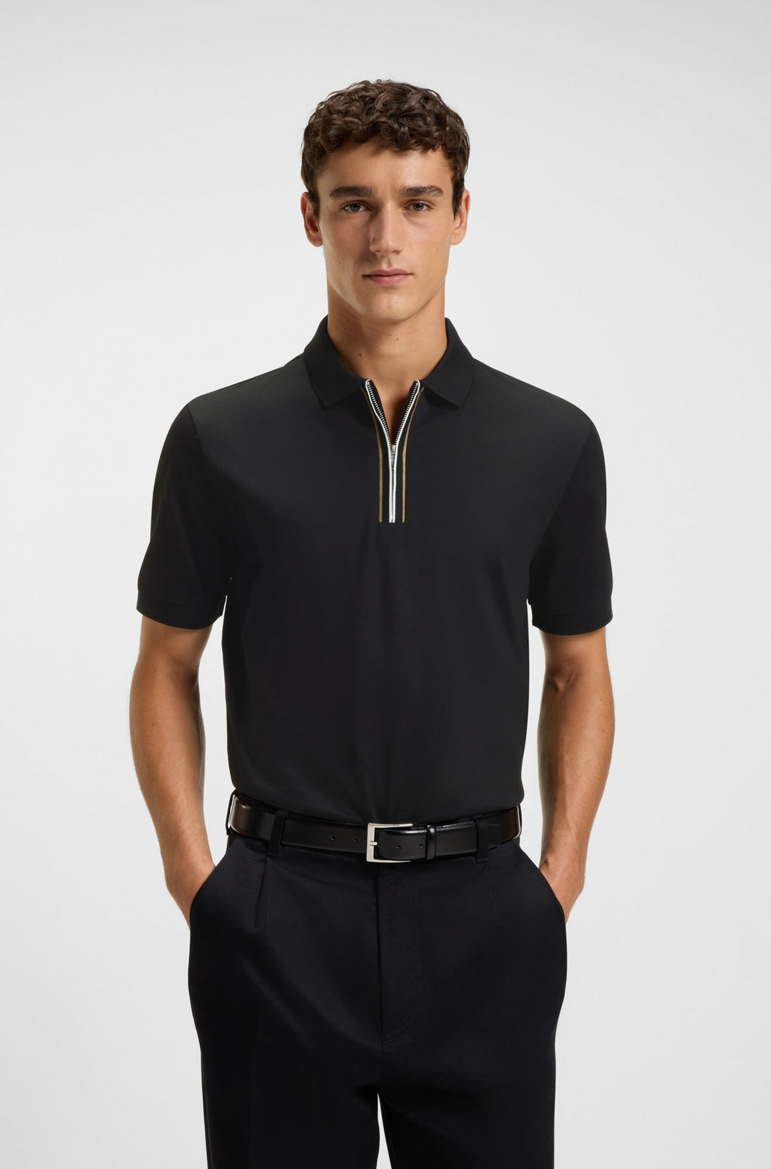 BOSS Polos Regular Fit - H-PARAS 65 50543880- Concorde Fashion#color_black-001