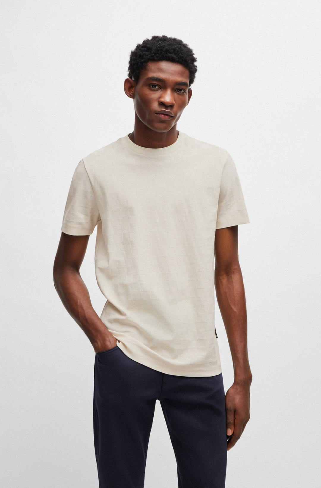 BOSS Regular Fit T-Shirts in Cotton - THOMPSON 280_PS 10258152 01-50507786- Concorde Fashion#color_white-131