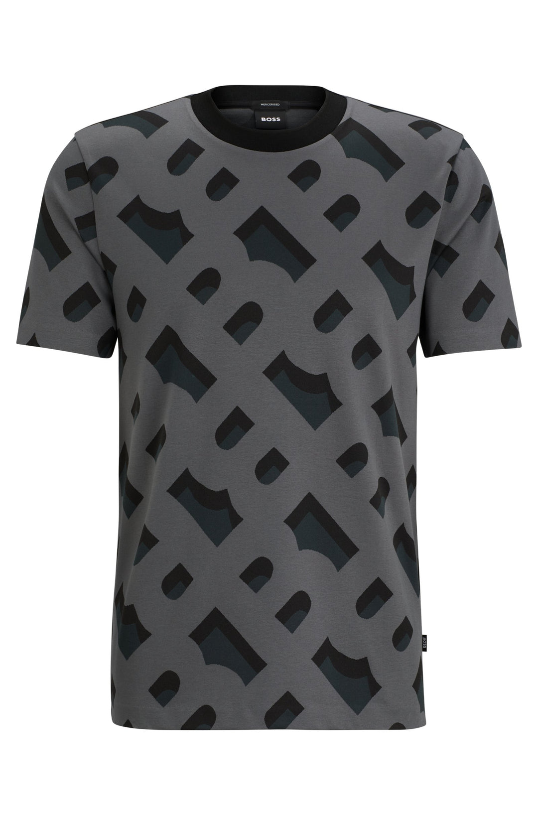 BOSS Regular Fit T-Shirts in Cotton Mix - TIBURT 419 10258157 01-50504100- Concorde Fashion#color_black-001