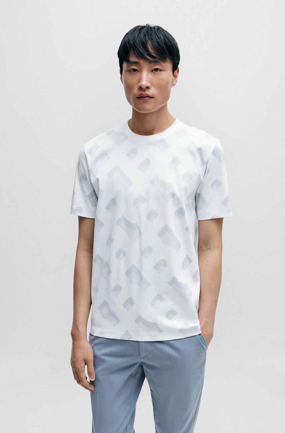 BOSS Regular Fit T-Shirts in Cotton Mix - TIBURT 419 10258157 01-50504100- Concorde Fashion#color_white-100
