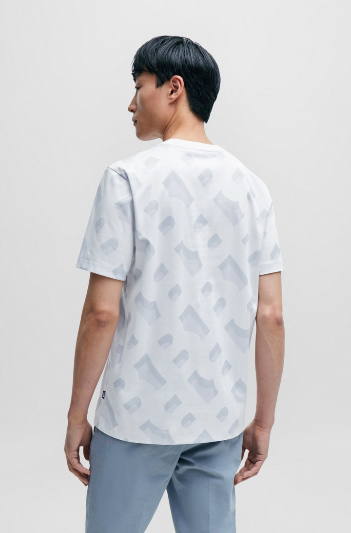 BOSS Regular Fit T-Shirts in Cotton Mix - TIBURT 419 10258157 01-50504100- Concorde Fashion#color_white-100