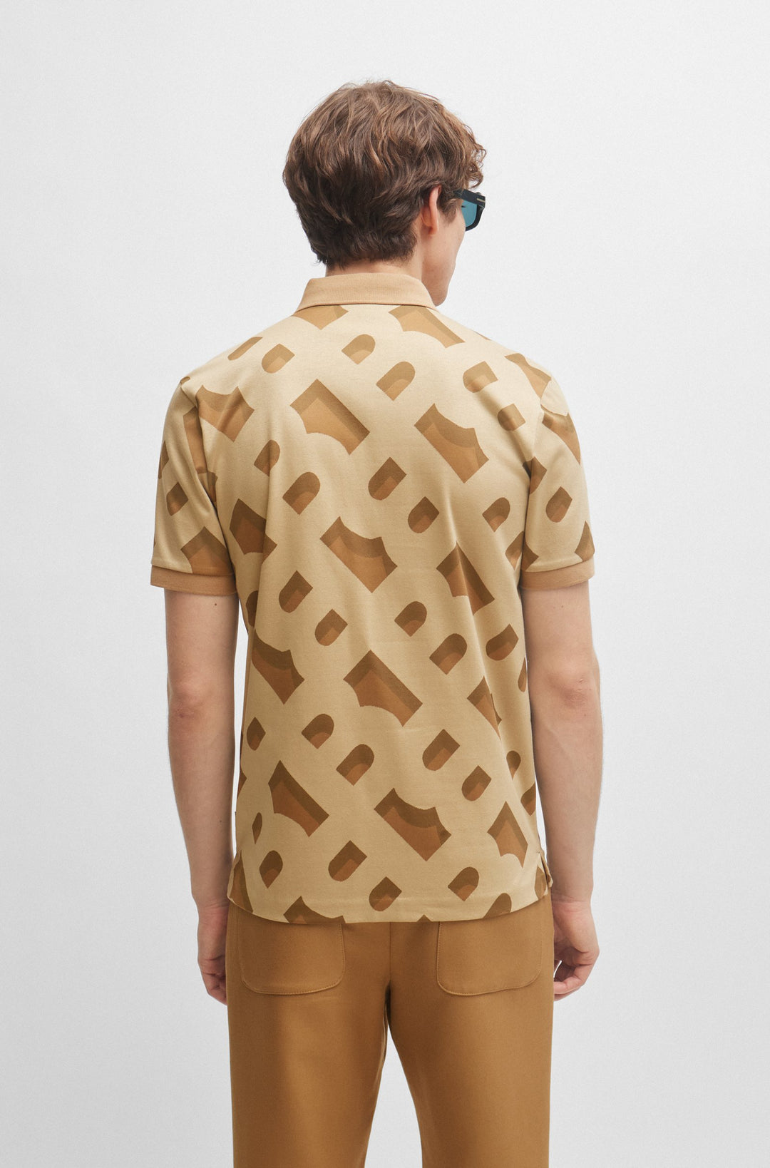 BOSS Regular Fit Polos in Cotton Mix - PROUT 419 10258157 01-50504131- Concorde Fashion#color_beige-260