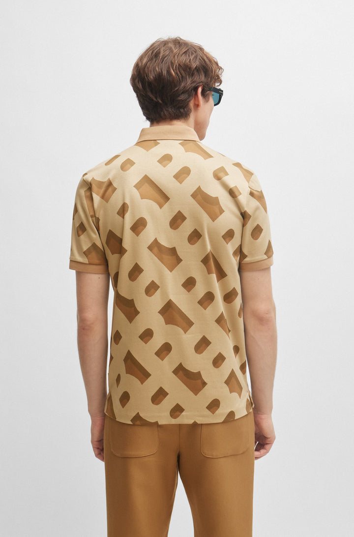 BOSS Regular Fit Polos in Cotton Mix - PROUT 419 10258157 01-50504131- Concorde Fashion#color_beige-260